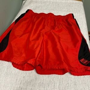 Nike Red & Black Athletic Shorts Size L